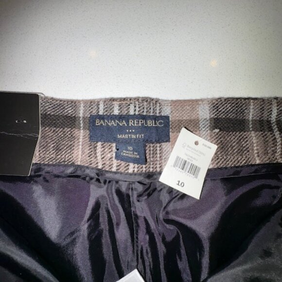 Banana Republic Martin Fit Plaid Shorts, Size 10, NWT - Picture 4 of 6